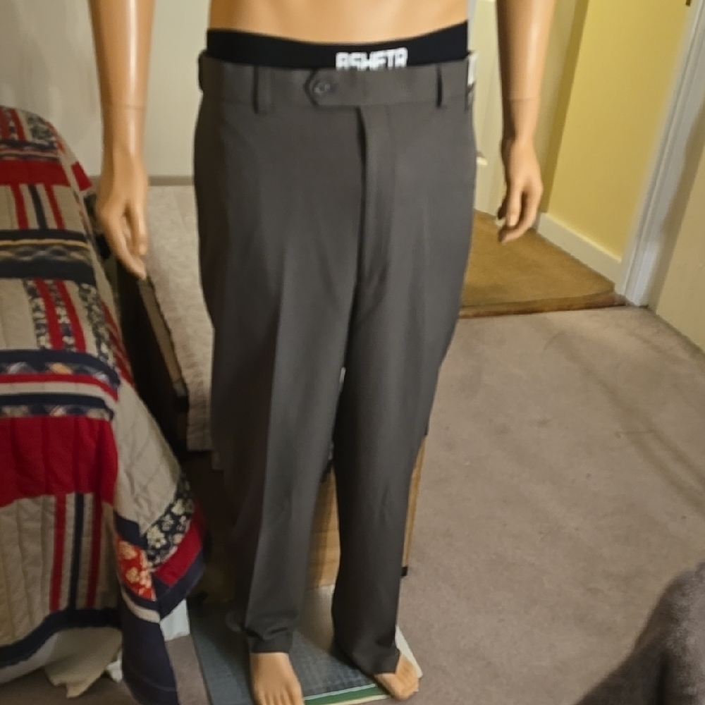 Architect Gray Dress Pants with Formal Style and Straight Leg Design